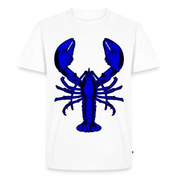 Homard bleu - T-shirt Premium bio Homme - blanc - Devant - Nico (187cm)