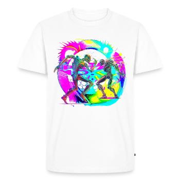Robots dansants - T-shirt Premium bio Homme - blanc - Devant - Nico (187cm)