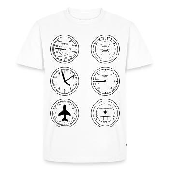 Flight Instruments - Men's Premium Organic T-Shirt - white - Front - Nico (187cm)