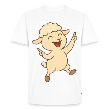 Agneau dansant - T-shirt Premium bio Homme - blanc - Devant - Nico (187cm)