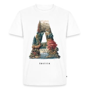 Autriche A - T-shirt Premium bio Homme - blanc - Devant - Nico (187cm)