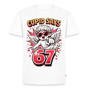 Cupidon Jours 67 Love Cadeau de la Saint-Valentin mignon - T-shirt Premium bio Homme - blanc - Devant - Nico (187cm)