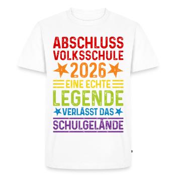 Diplôme de l’école primaire 2026 - T-shirt Premium bio Homme - blanc - Devant - Nico (187cm)