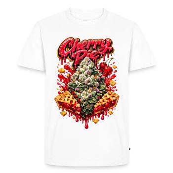 Cherry Pie Graffiti Print - T-shirt Premium bio Homme - blanc - Devant - Nico (187cm)