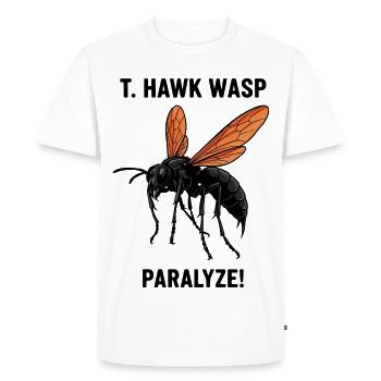 Guêpe Pepsis Danger Paralyse Tarantula Hawk - T-shirt Premium bio Homme - blanc - Devant - Nico (187cm)