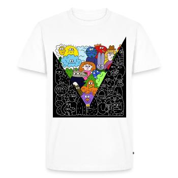 Mostriciattoli_colorati - Men's Premium Organic T-Shirt - white - Front - Nico (187cm)