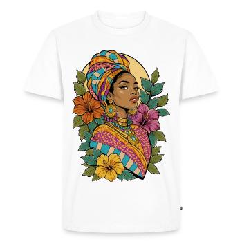 Afrique multicolore - T-shirt Premium bio Homme - blanc - Devant - Nico (187cm)
