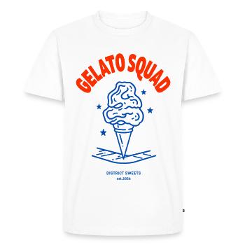Équipe Gelato - T-shirt Premium bio Homme - blanc - Devant - Nico (187cm)