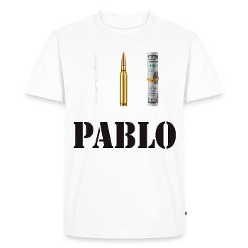 Pablo Escobar Cocaïne - T-shirt Premium bio Homme - blanc - Devant - Nico (187cm)