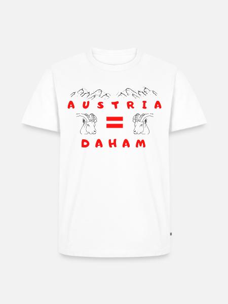 Austria2 - Männer Premium Bio T-Shirt - Weiß