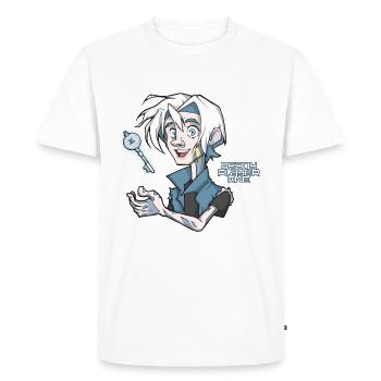 Parzival - Men's Premium Organic T-Shirt - white - Front - Nico (187cm)