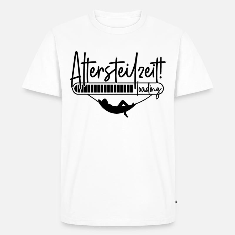 ATZ Ladebalken Hängematte Altersteilzeit loading - Männer Premium Bio T-Shirt - Weiß