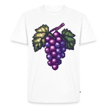 Pixels de raisins - T-shirt Premium bio Homme - blanc - Devant - Nico (187cm)