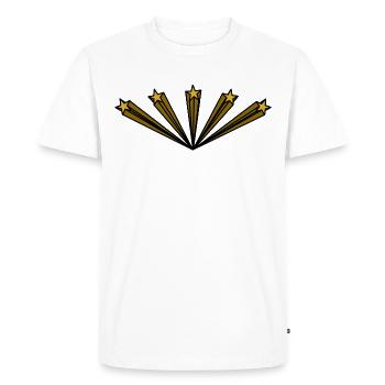 Étoiles de super-héros Jaune - T-shirt Premium bio Homme - blanc - Devant - Nico (187cm)