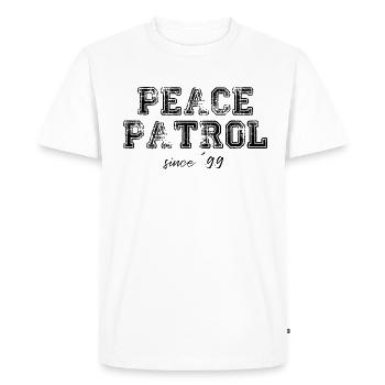 Peace Patrol `99 - Männer Premium Bio T-Shirt - Weiß - Vorne - Nico (187cm)