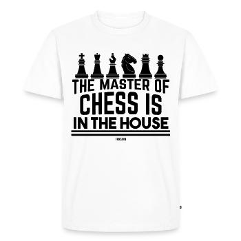 Échiquier - T-shirt Premium bio Homme - blanc - Devant - Nico (187cm)