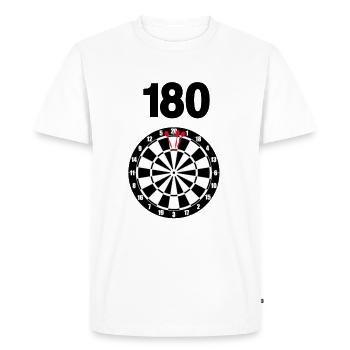 180 dart shirt dart board for tournament, training - Men's Premium Organic T-Shirt - white - Front - Nico (187cm)