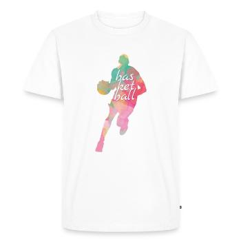 Basketteurs - T-shirt Premium bio Homme - blanc - Devant - Nico (187cm)