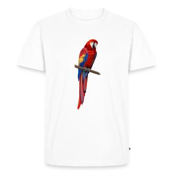 Perroquet - Perroquet Ara - T-shirt Premium bio Homme - blanc - Devant - Nico (187cm)