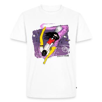 Chatte de l’espace - T-shirt Premium bio Homme - blanc - Devant - Nico (187cm)