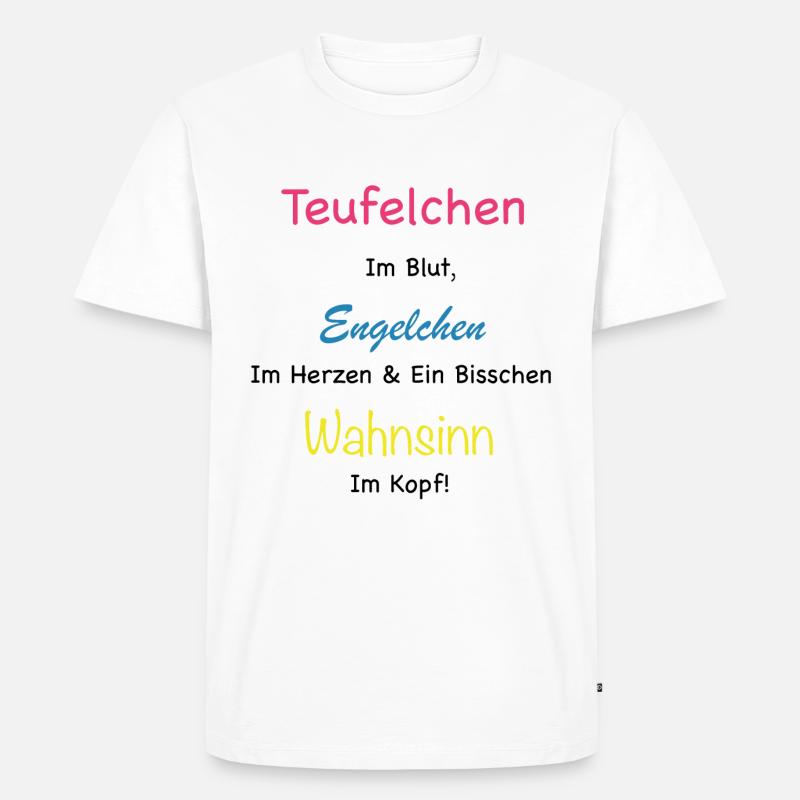 Teufelchen Geschenkidee - Männer Premium Bio T-Shirt - Weiß