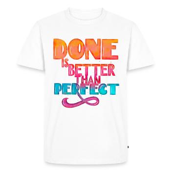 C'est mieux que parfait: un dicton sympa - T-shirt Premium bio Homme - blanc - Devant - Nico (187cm)