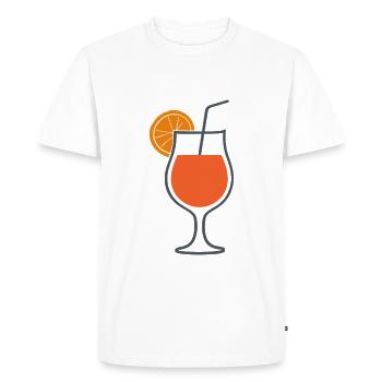 Summer Cocktail Illustration - Men's Premium Organic T-Shirt - white - Front - Nico (187cm)
