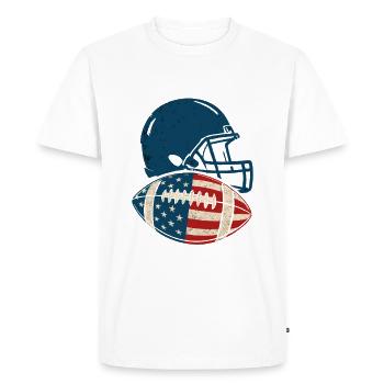 American Football – USA Style - Men's Premium Organic T-Shirt - white - Front - Nico (187cm)