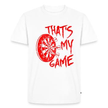 Jeu de fléchettes jeu de fléchettes - T-shirt Premium bio Homme - blanc - Devant - Nico (187cm)