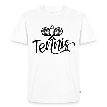Tennis Sport Raquettes de tennis - T-shirt Premium bio Homme - blanc - Devant - Nico (187cm)