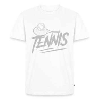 Tennis Sport Raquettes de tennis - T-shirt Premium bio Homme - blanc - Devant - Nico (187cm)