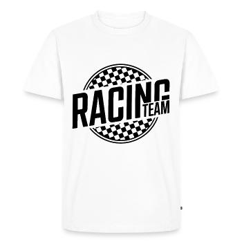 Coureur de l'équipe de course - T-shirt Premium bio Homme - blanc - Devant - Nico (187cm)