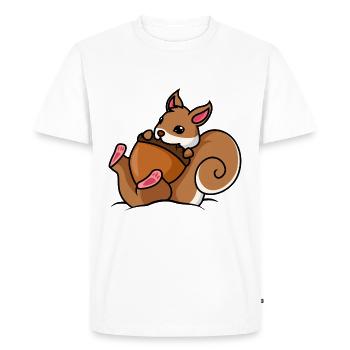Écureuil Nuss Comic - T-shirt Premium bio Homme - blanc - Devant - Nico (187cm)