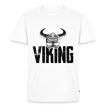 viking viking helmet - Men's Premium Organic T-Shirt - white - Front - Nico (187cm)
