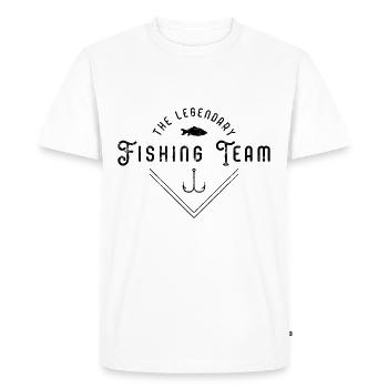 Fishing fishermen team fish logo - Men's Premium Organic T-Shirt - white - Front - Nico (187cm)