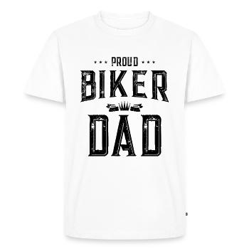 Proud biker dad motorcycle - Men's Premium Organic T-Shirt - white - Front - Nico (187cm)