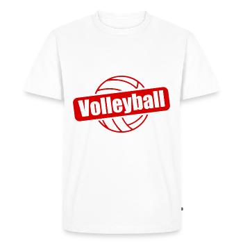 Symbole du sport d'équipe de volley- - T-shirt Premium bio Homme - blanc - Devant - Nico (187cm)