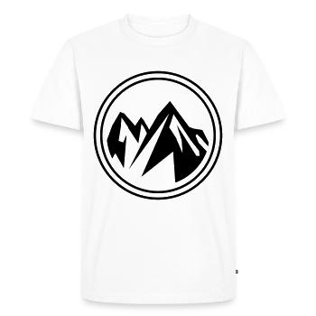 Montagnes nature Icon montagnes - T-shirt Premium bio Homme - blanc - Devant - Nico (187cm)