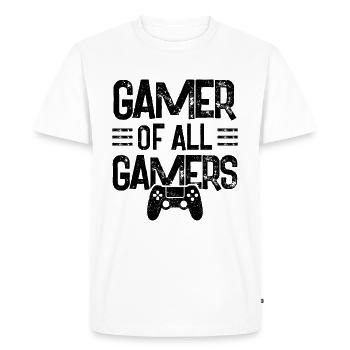 Gamer af alle gamere - Herre Premium økologisk T-shirt - hvid - Foran - Nico (187cm)