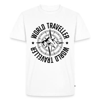 Voyage Boussole Voyage - T-shirt Premium bio Homme - blanc - Devant - Nico (187cm)