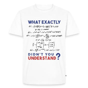 Blague de formule de physique - T-shirt Premium bio Homme - blanc - Devant - Nico (187cm)