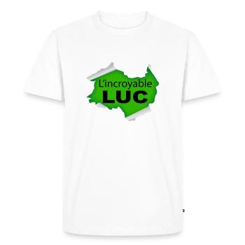 Incroyable LUC - T-shirt Premium bio Homme - blanc - Devant - Nico (187cm)