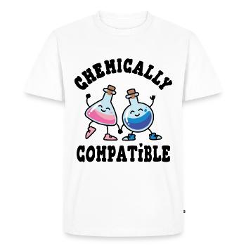 Chemically compatible Chemical flasks - Men's Premium Organic T-Shirt - white - Front - Nico (187cm)