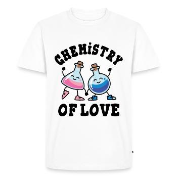 Chemistry of Love, Chemical flasks in Love - Men's Premium Organic T-Shirt - white - Front - Nico (187cm)