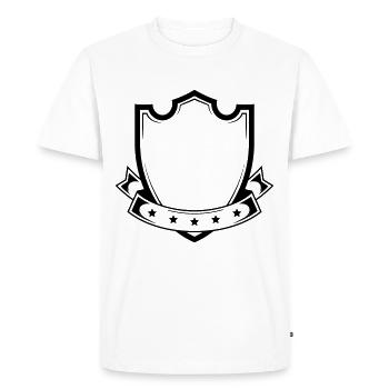 armoiries forme de bouclier vierge - T-shirt Premium bio Homme - blanc - Devant - Nico (187cm)