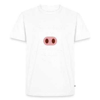 Je me cure pas le nez je me réchauffe les doigts - T-shirt Premium bio Homme - blanc - Devant - Nico (187cm)