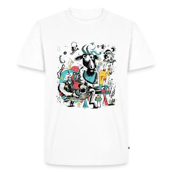 The art bull - Men's Premium Organic T-Shirt - white - Front - Nico (187cm)