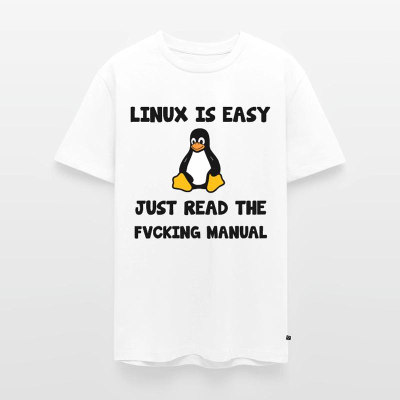 Linux Nerd Geek Programmierer Hacker Männer Premium Bio T-Shirt