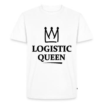 Reine de la logistique - T-shirt Premium bio Homme - blanc - Devant - Nico (187cm)