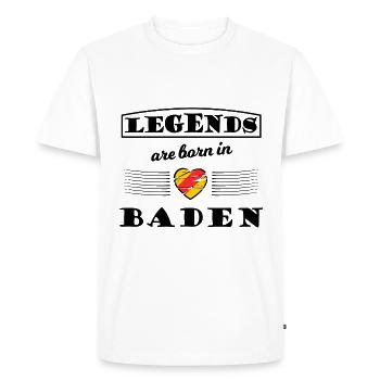 Legends from Baden - Men's Premium Organic T-Shirt - white - Front - Nico (187cm)